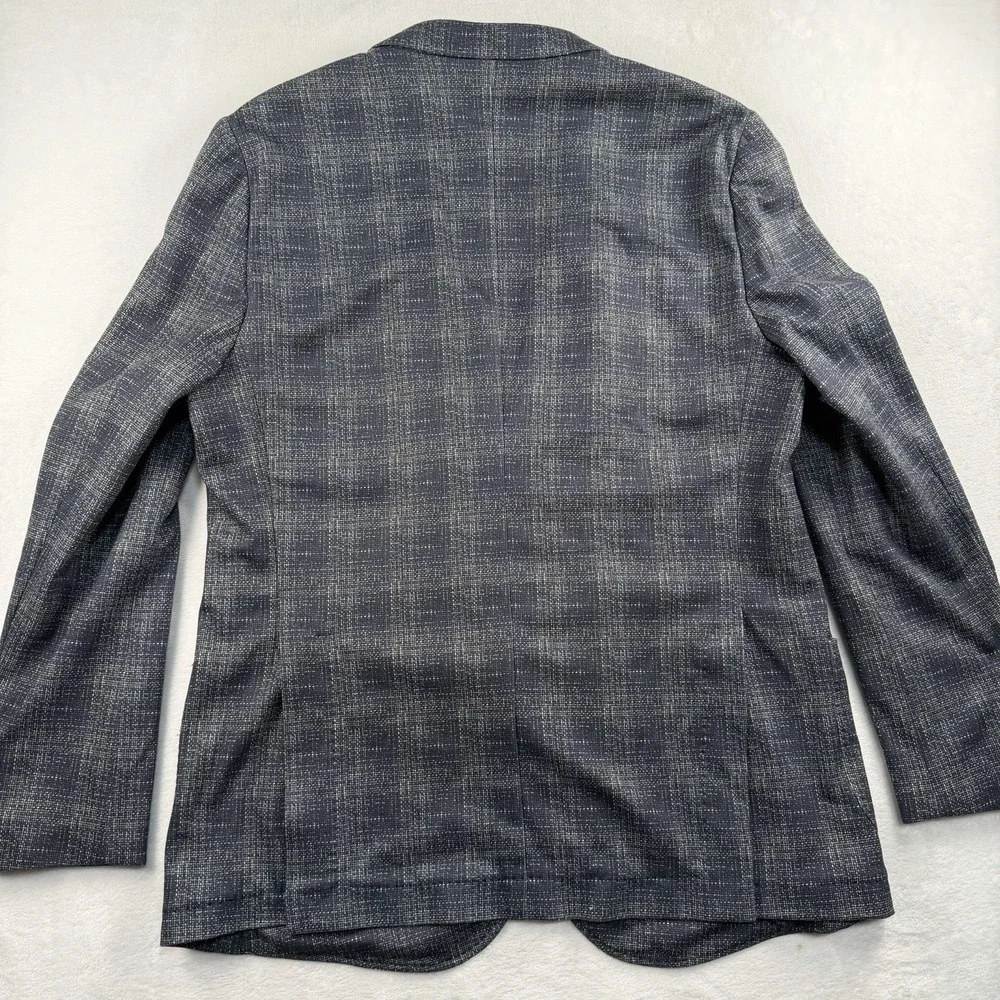 Johnnie O Plaid Blazer Sport Jacket Men's 48L Unstructured Woven Unlined Light
